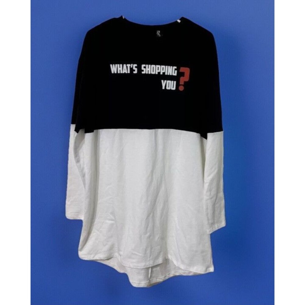 NWOT  Zara Trafaluc “What’s Shopping You?” Thick Tshirt mini dress colorblock- M